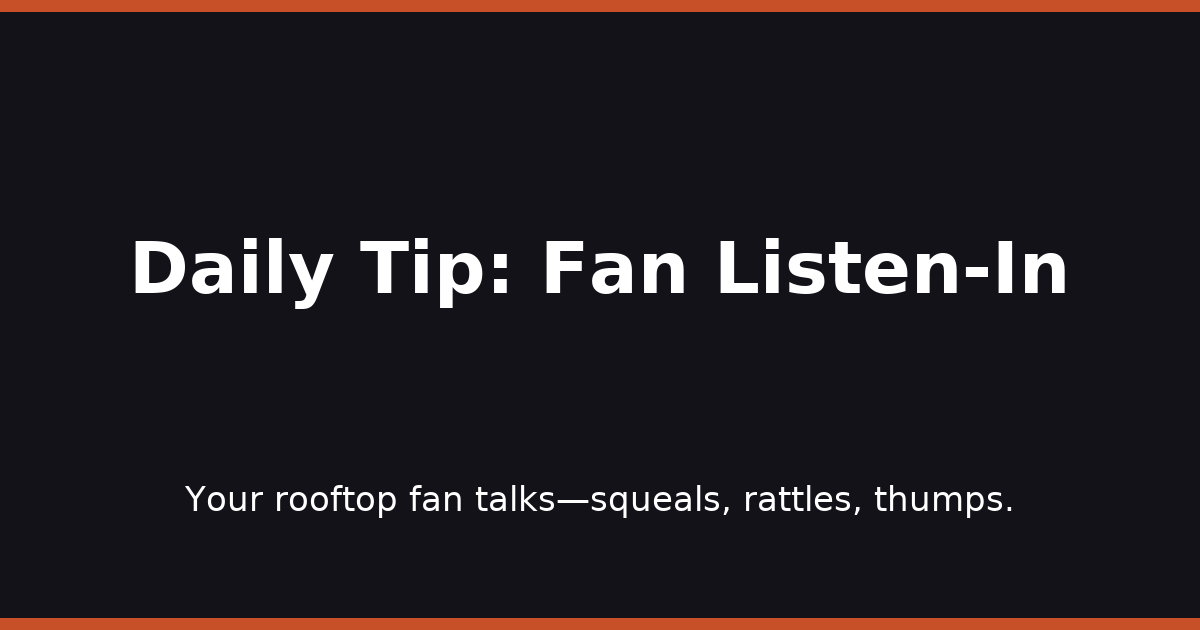 Daily Tip: Fan Listen-In