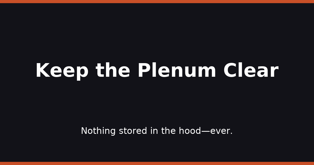 Keep the Plenum Clear