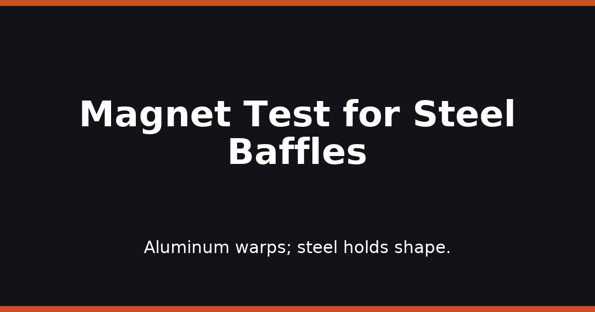 Magnet Test for Steel Baffles