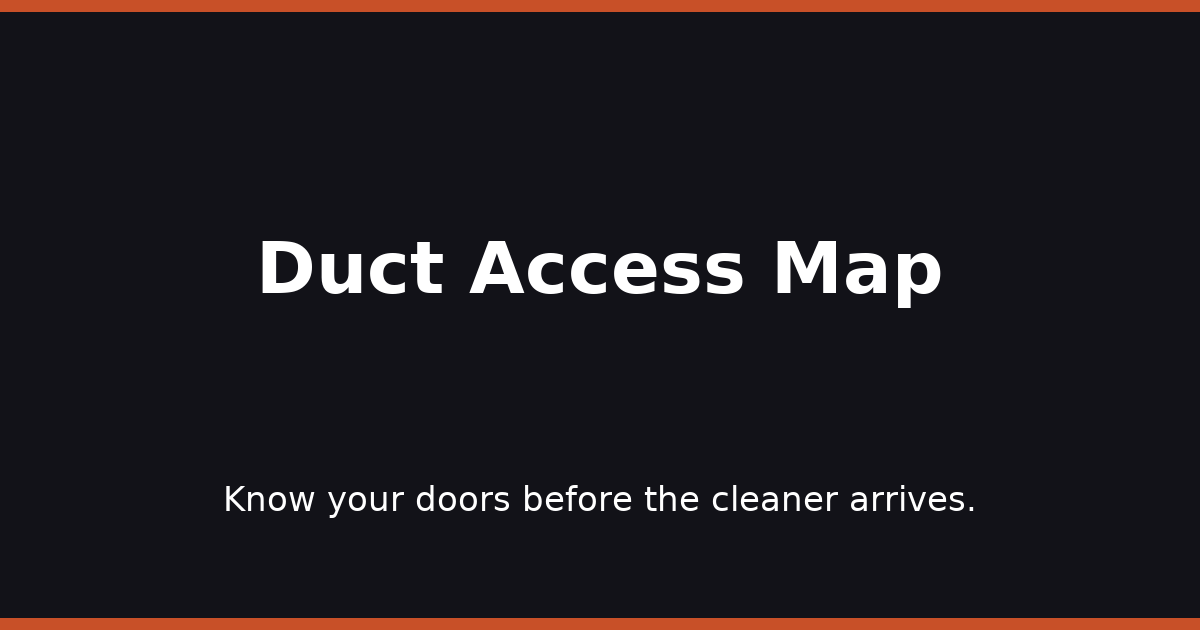 Duct Access Map